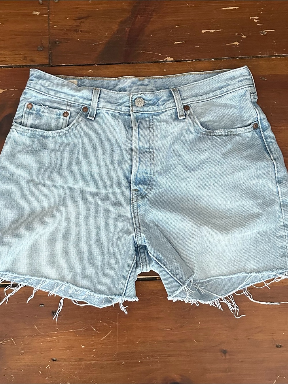 Levi’s Light Wash Denim Cutoff Shorts